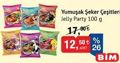 JELLY PARTY YUMUŞAK ŞEKER ÇEŞİTLERİ 100 G fiyat ve kampanya bilgisi